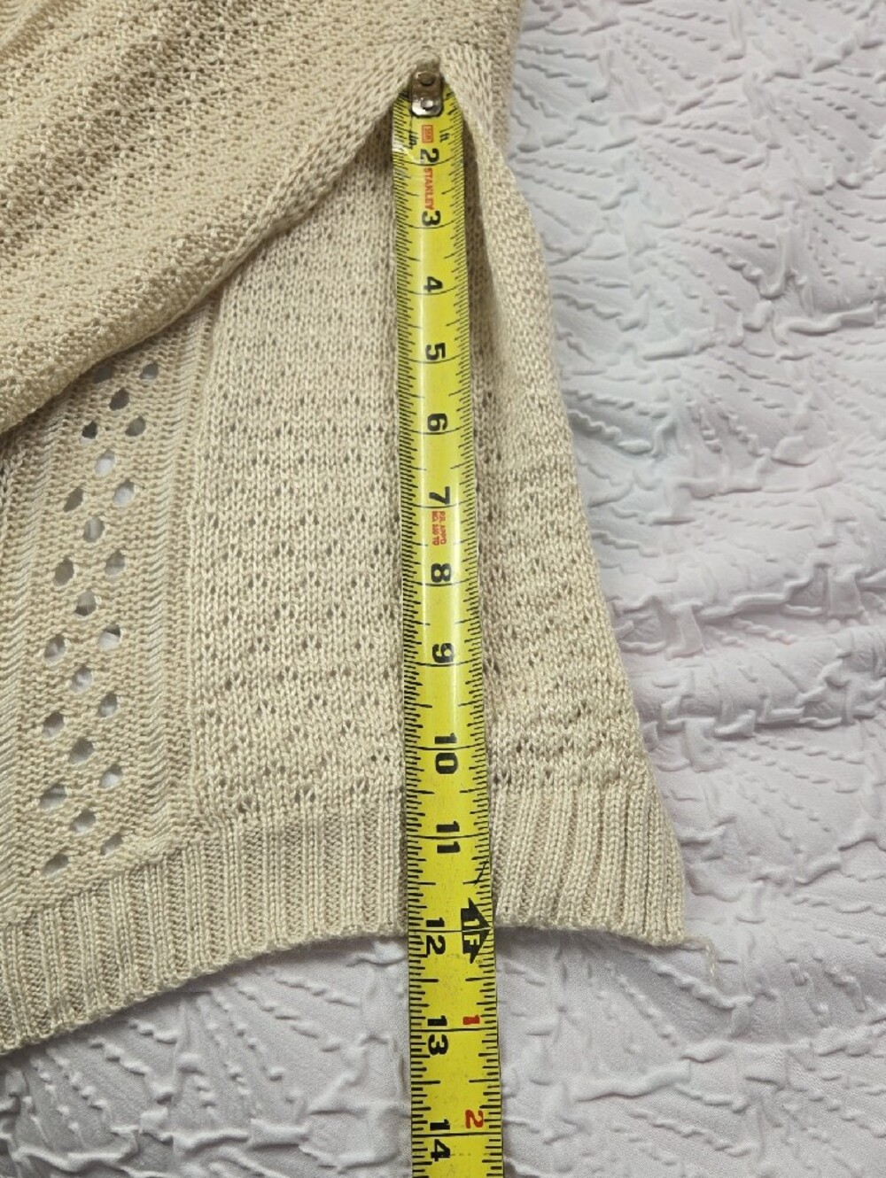Alya Cream Open-Knit Sleeveless Vest - Picture 7 of 8